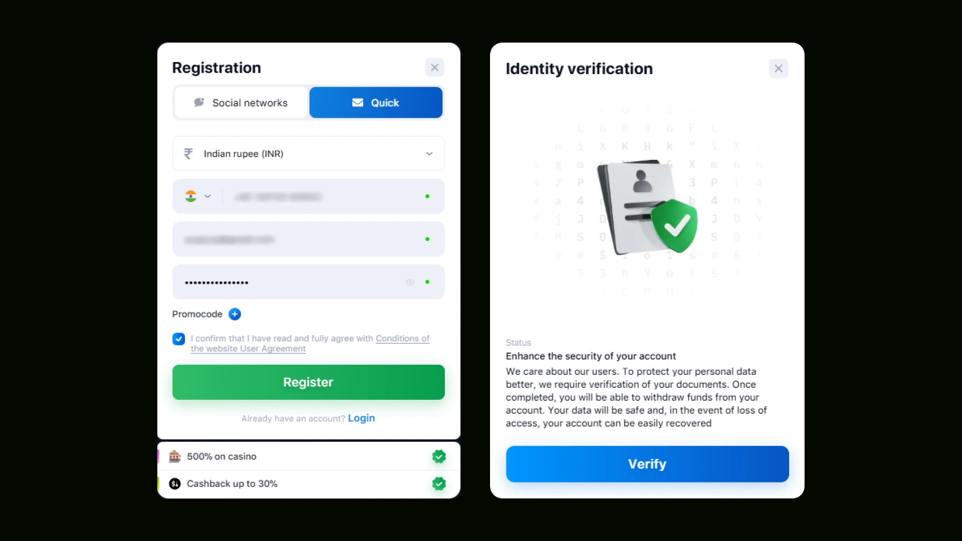 You must create an account and complete the verification process.