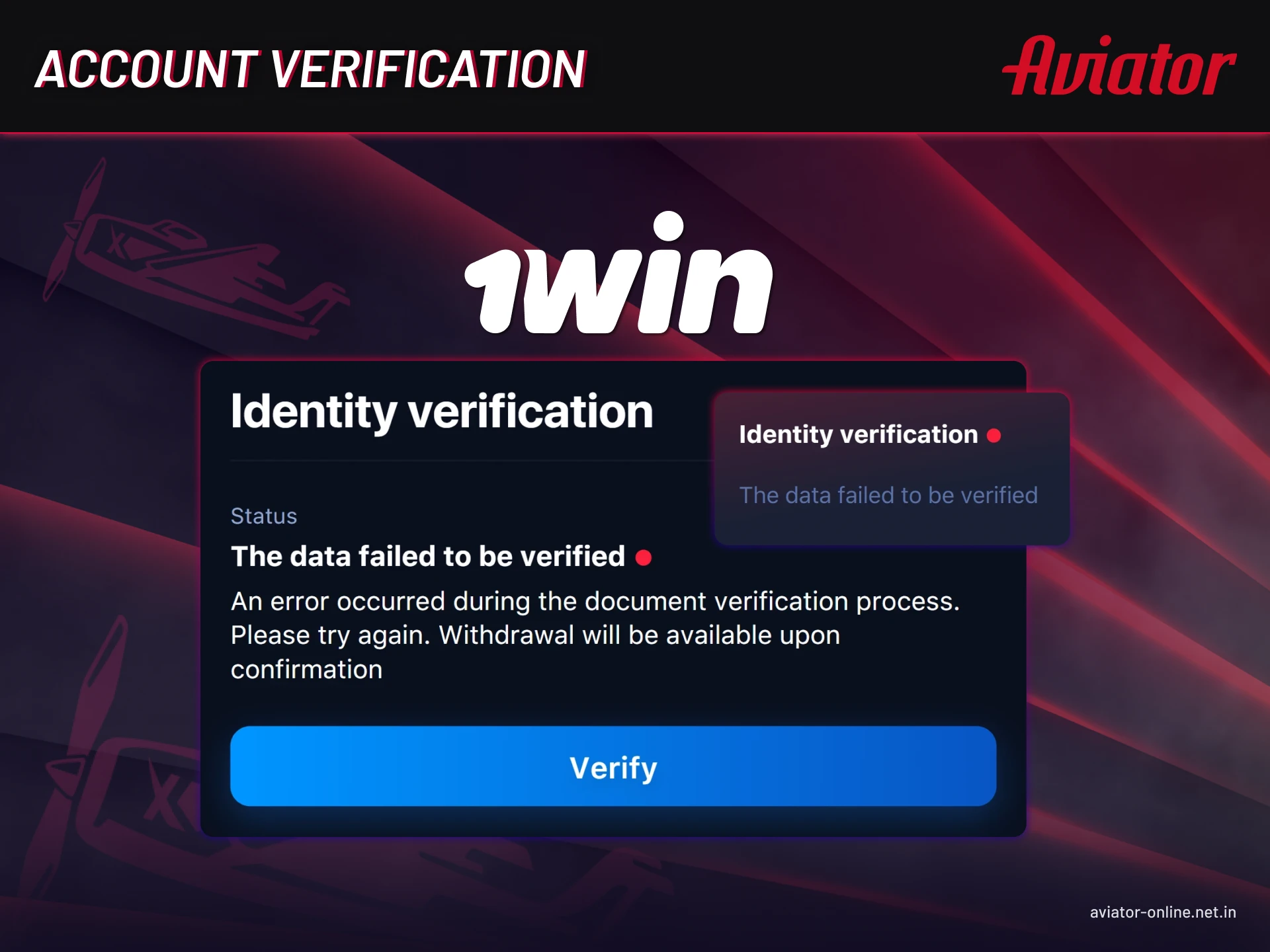 Verify your account in 1Win app with KYC to enable deposits and withdrawals on mobile.