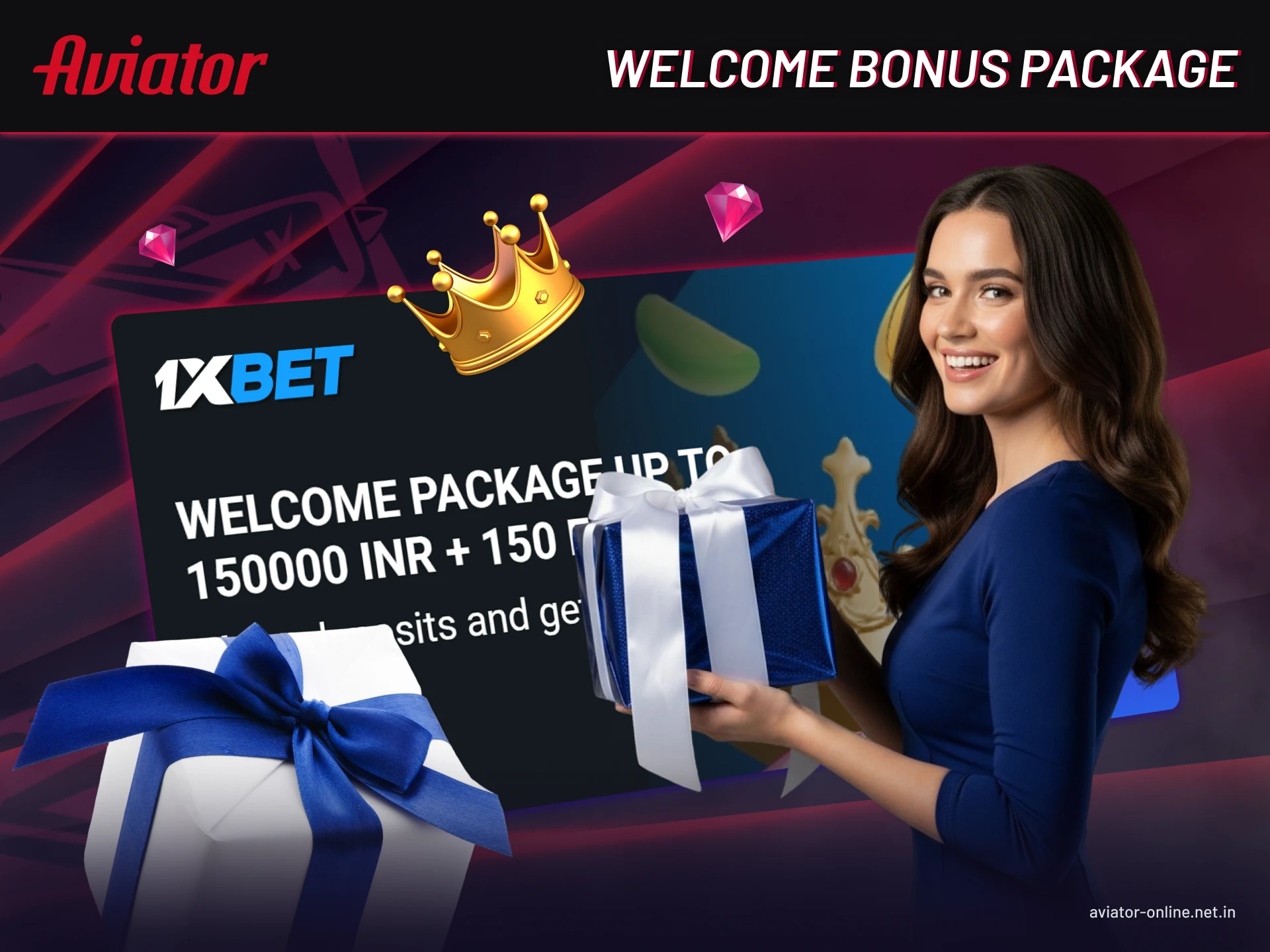 Claim welcome bonus on 1xBet Aviator app for new Android and iPhone users.