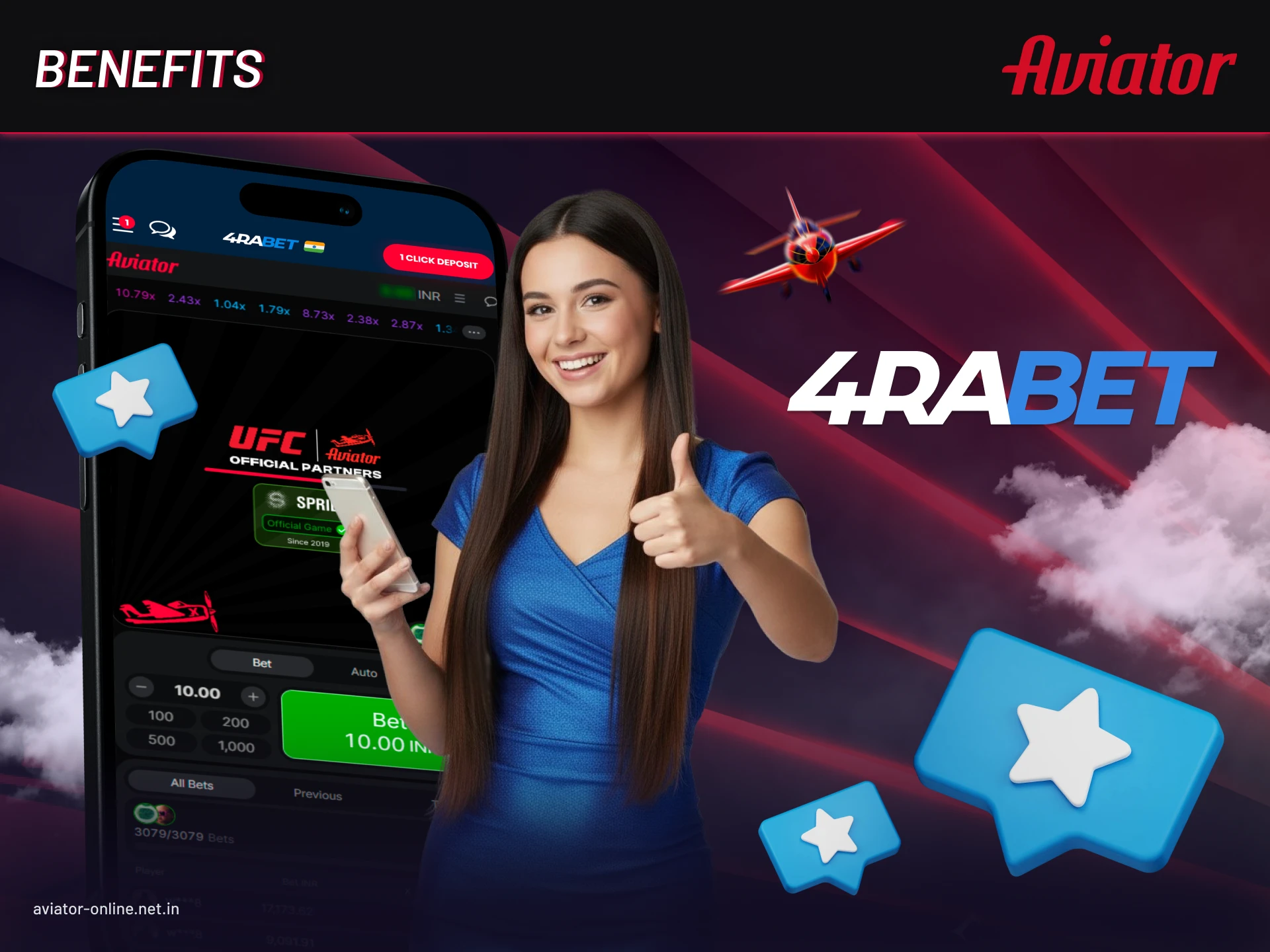Benefits of playing Aviator on 4rabet mobile app for seamless betting experience.