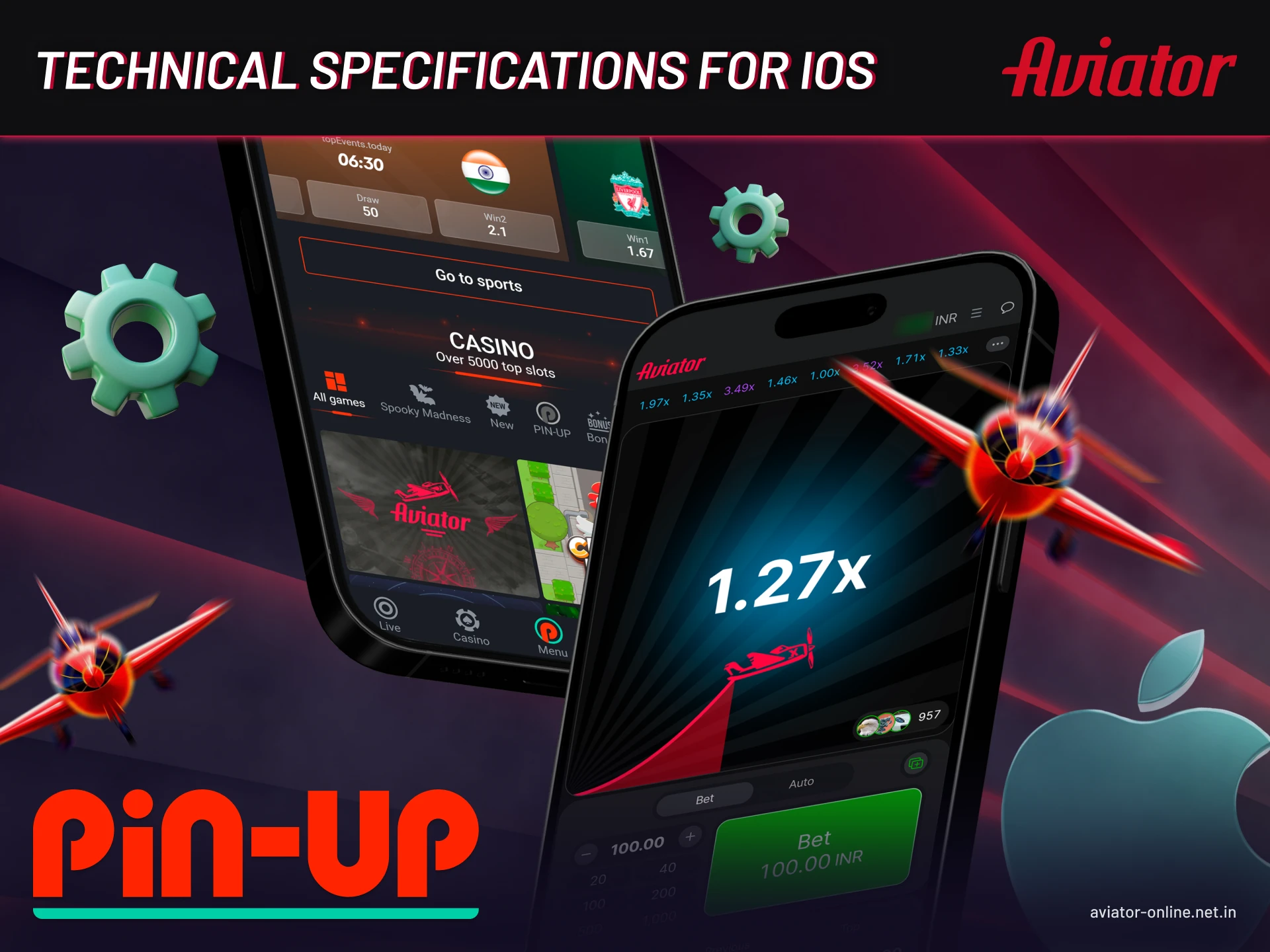 Pin Up Aviator app iOS requirements including iPhone and iPad compatibility.