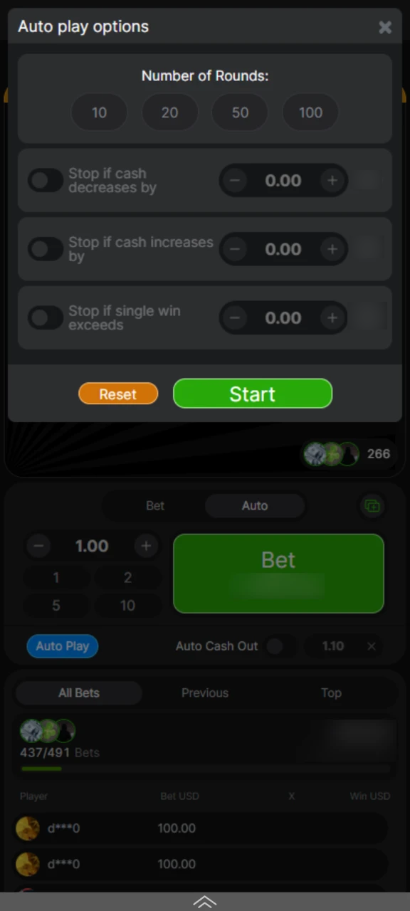 Megapari Aviator app guide to automatic gameplay settings on mobile devices.