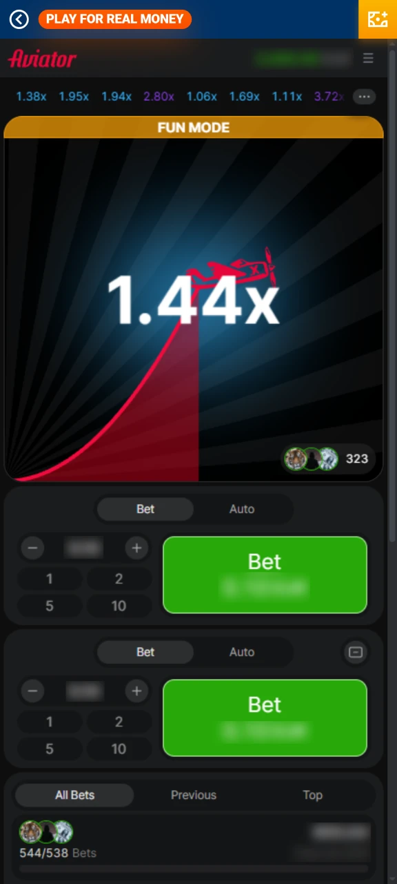 Practice gameplay in Mostbet Aviator app demo mode for beginners.