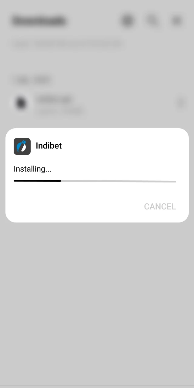 Locate the downloaded Indibet Aviator APK file on Android and tap to install the app.